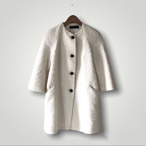 Zara Cream Wool Coat